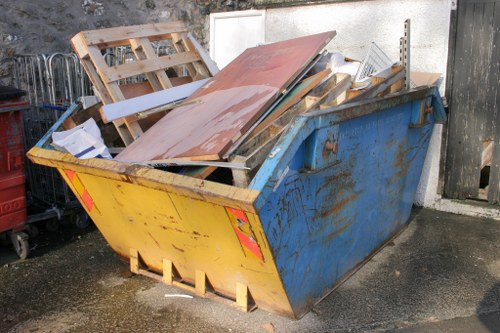 Residential flat rubbish clearance in London with careful access handling