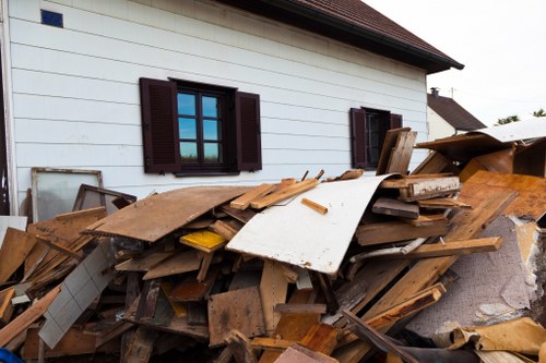 London property contents being sorted for a house clearance