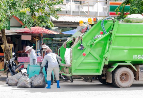 Local rubbish removal vehicle serving a London neighbourhood