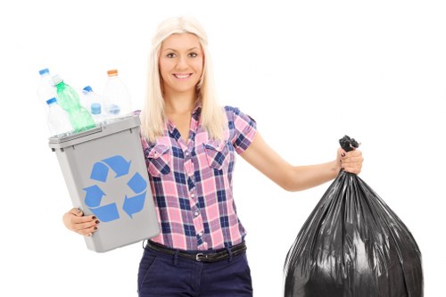 Final stage of waste removal in London with organized disposal