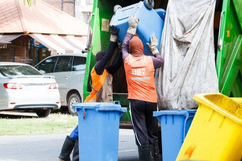 Sorted recyclable commercial waste ready for collection in London