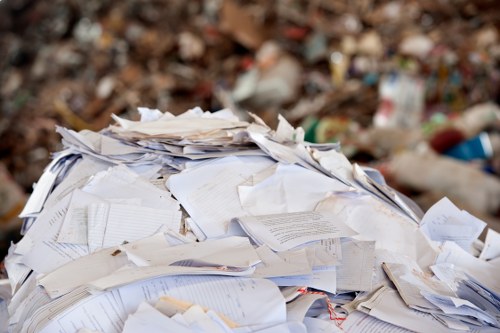 Bulky rubbish and household waste ready for collection in London